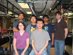 A group together in a lab